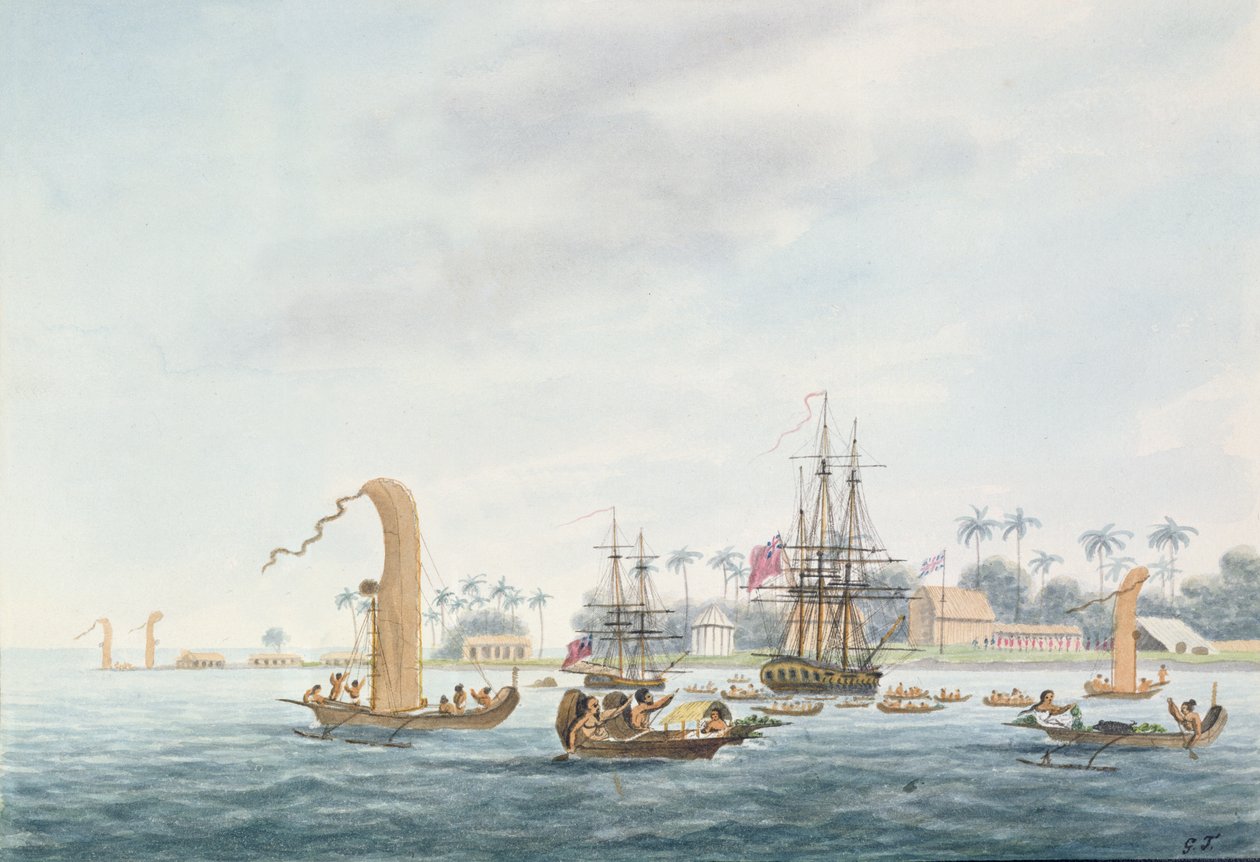 Point Venus, Otahyteyn saari, 1792 tekijältä Captain George Tobin