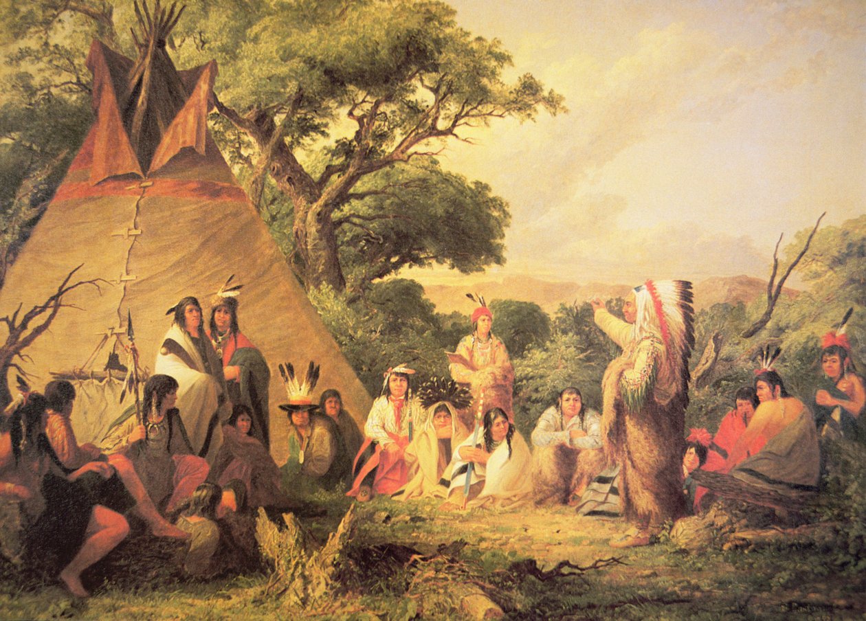 Sioux Indian Council tekijältä Captain Seth Eastman