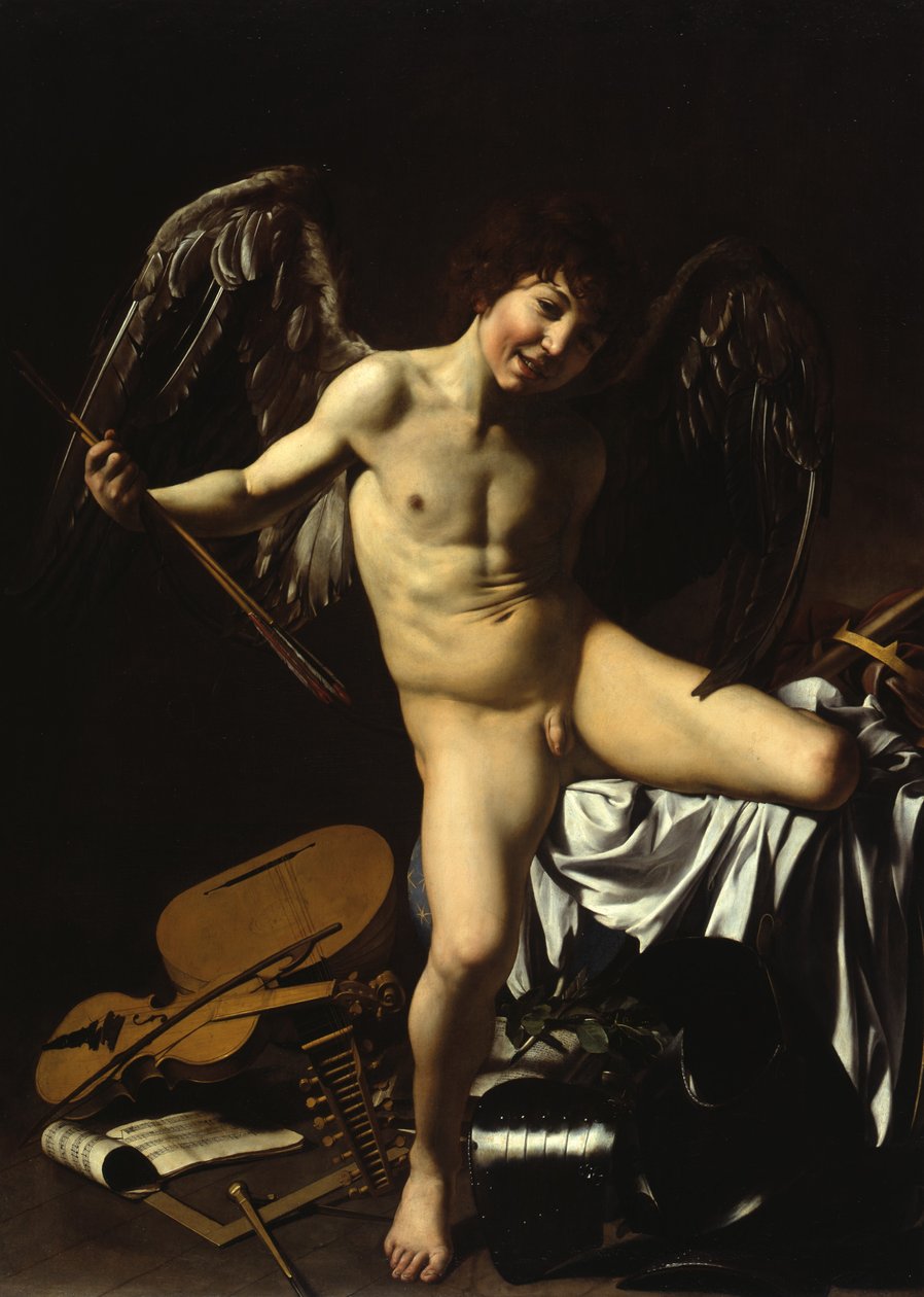 Saksan kieli: Amor als Sieger Amor Vincit Omnia tekijältä Caravaggio