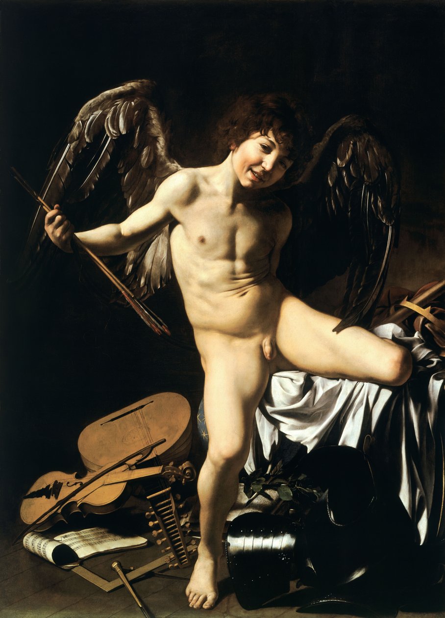 Saksan kieli: Amor als Sieger Amor Vincit Omnia tekijältä Caravaggio