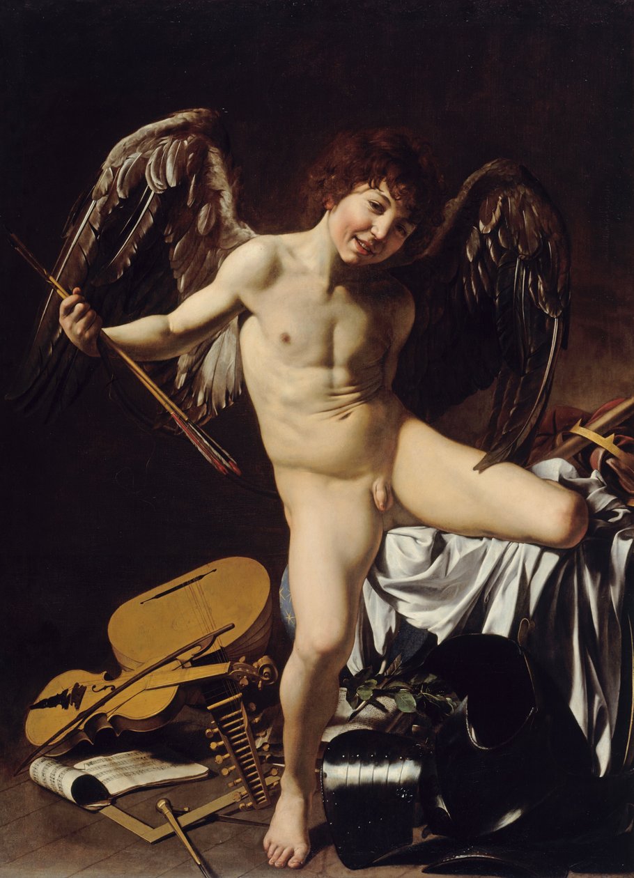 Saksan kieli: Amor als Sieger Amor Vincit Omnia tekijältä Caravaggio
