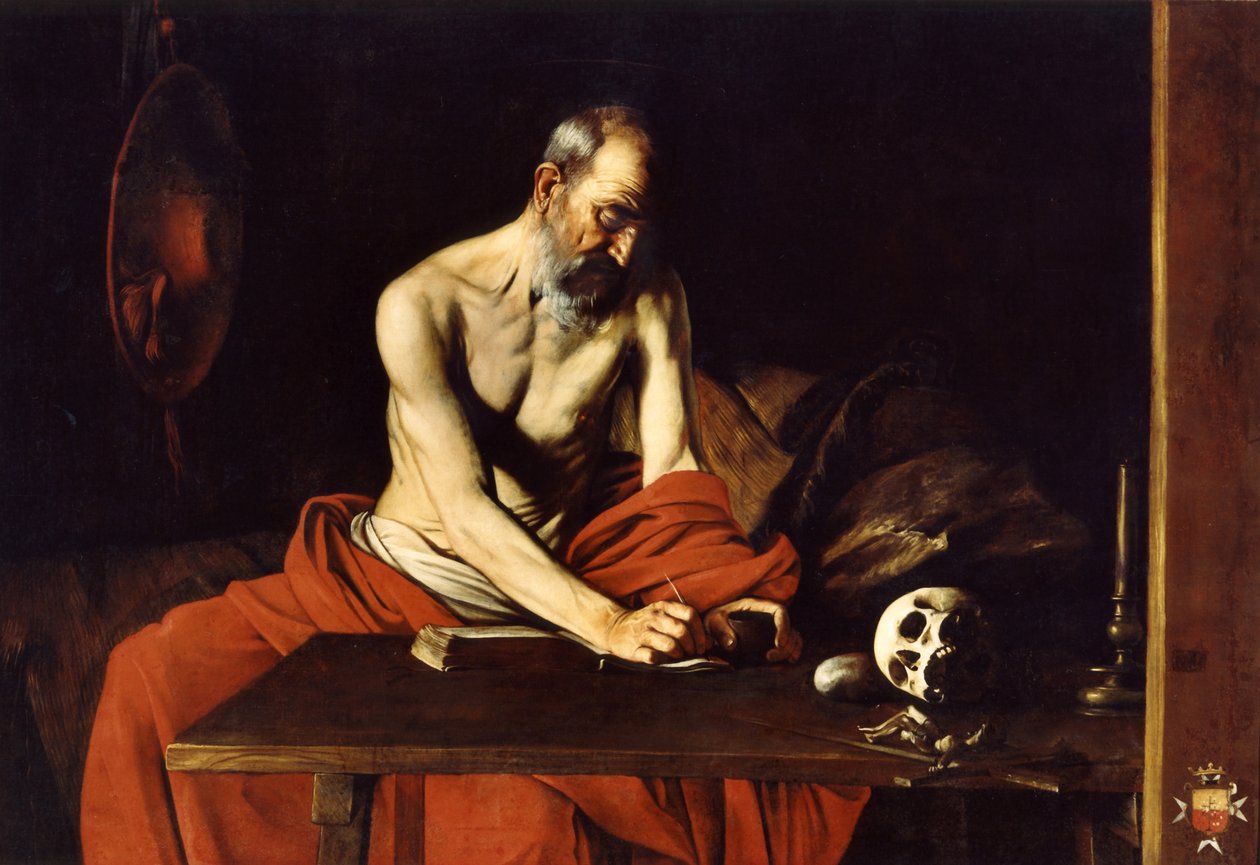 Saint Jerome Kirjoittaminen tekijältä Caravaggio