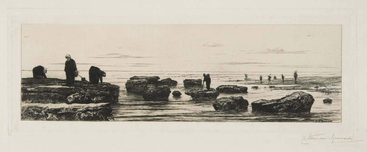 Merilevänkeräilijät Veulesissa, n. 1885 tekijältä Carel Nicolaas Storm van 