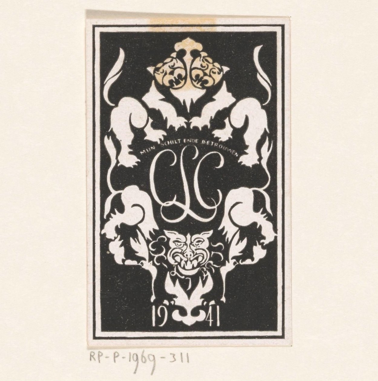 Carel Lion Cachetin ex-libris tekijältä Carel Adolph Lion Cachet
