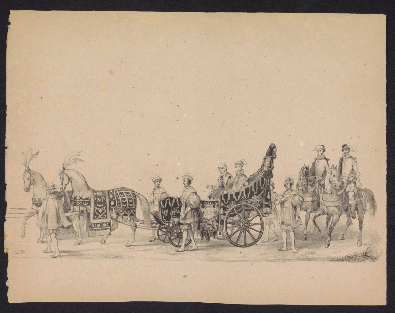 Utrechtin opiskelijoiden naamiaiset, 1846 (taulu 8) Kuvaus pukeutuneesta kulkueesta, joka kuvaa Espanjan prinssin Philip II:n kulkuetta Utrechtissa 3. lokakuuta 1549, piti 17. kesäkuuta 1846, H.H. Utrechtschen opiskelijat tekijältä Carel Christiaan Antony Last