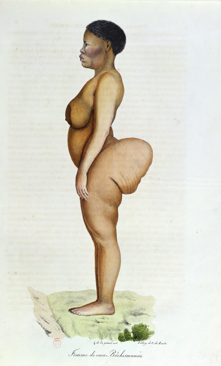 Hottentot Venus, Bushman-nainen, Etienne Geoffroy Saint-Hilairen (1772-1844) ja Frederic Cuvierin (1773-1838) "L