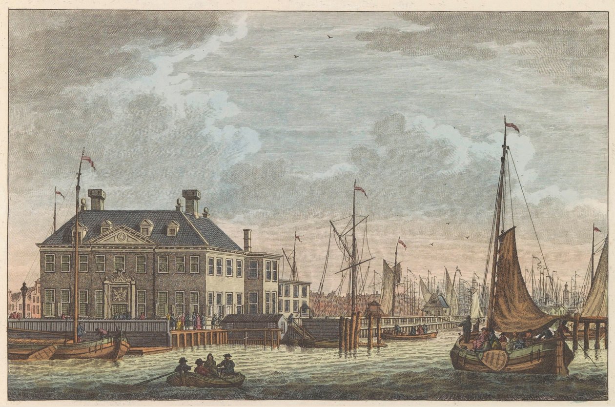 Näkymä New City Innille, noin 1790 Nieuwe Stads-Herberg Amsterdamissa / Vue de L