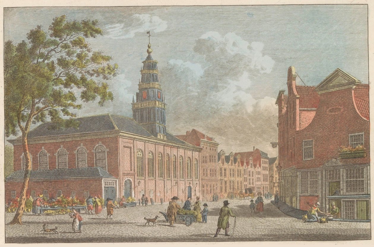 Vallonian kirkko Rotterdamissa, noin 1790 Ranskalainen kirkko Rotterdamissa / L
