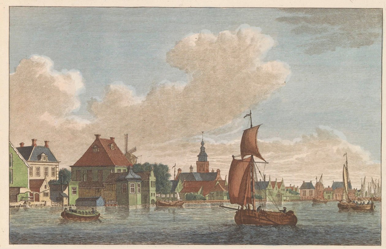 Westzaandam, noin 1790 Binnen-Zaan West-Zaandamin kirkolle / Saan Interieur Prize du Coté de L