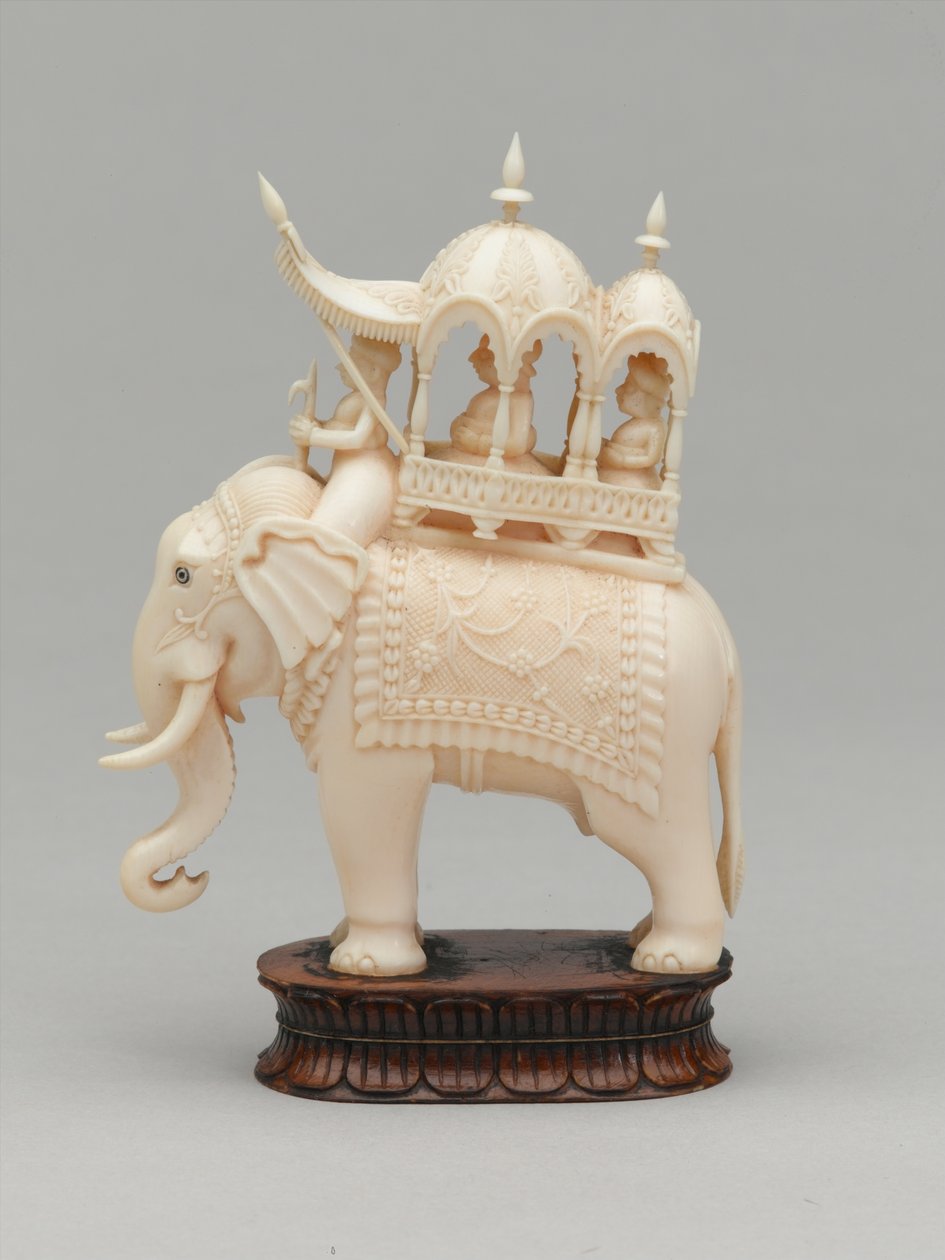 Musta kuningas, shakkinappula, Intia, 1820 noin tekijältä Carel Jacobus Behr