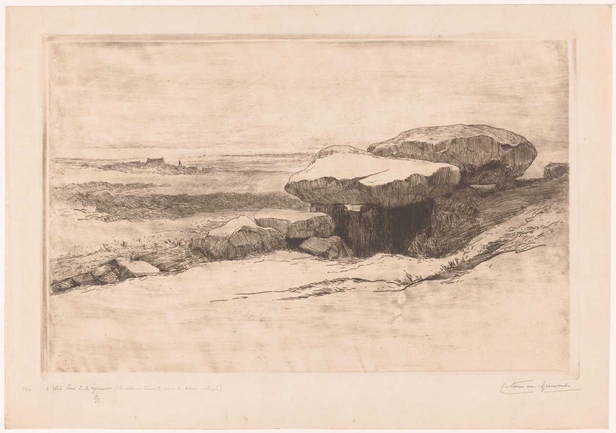 Dolmen de Rondossec a la costa de Plouharnelfinnish tekijältä Carel Nicolaas Storm van 