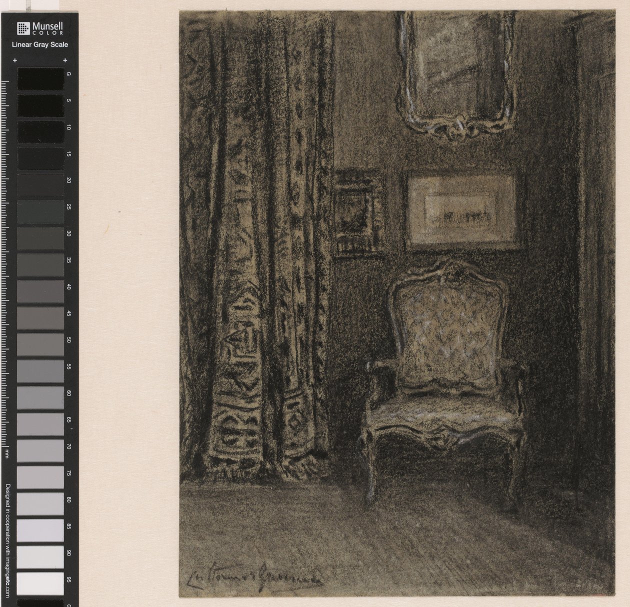 Kamerinterieur in de Rue du Trône 190 te Brussel tekijältä Carel Nicolaas Storm van 