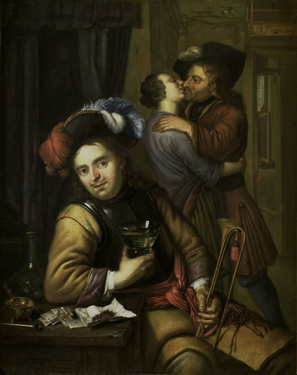 Sotilaskohtaus tekijältä Carel de Moor (II) (attributed to)