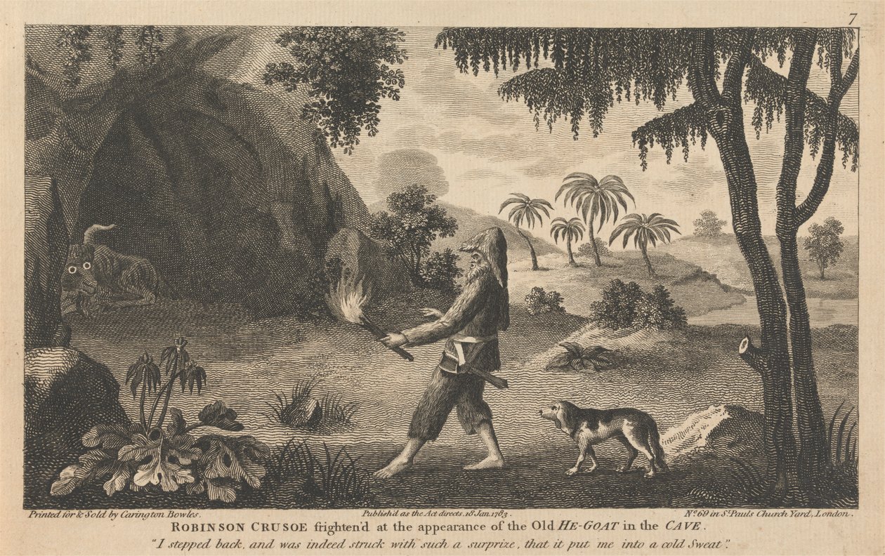 Doze Ilustrações de Robinson Crusoe Finlandês tekijältä Carington Bowles