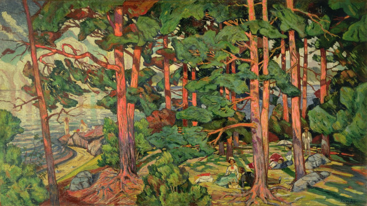 Fauve-maisema, 1910 tekijältä Carl Edvard Diriks