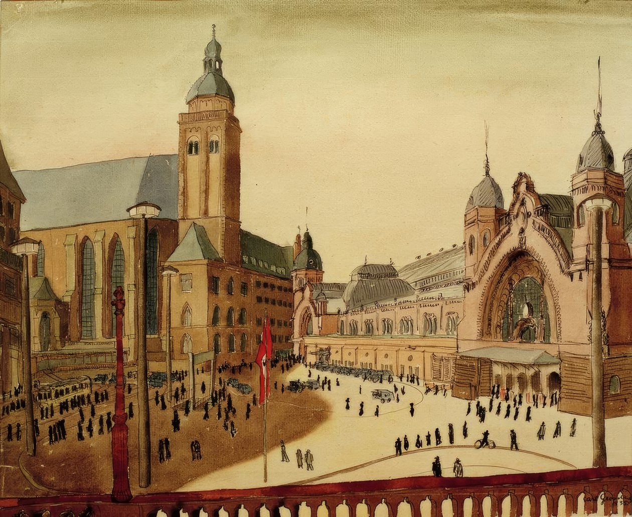 Köln, Bahnhofsplatz tekijältä Carl Grossberg