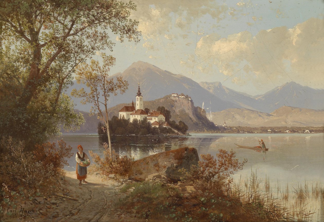 Blick auf den Bleder See tekijältä Carl Hasch