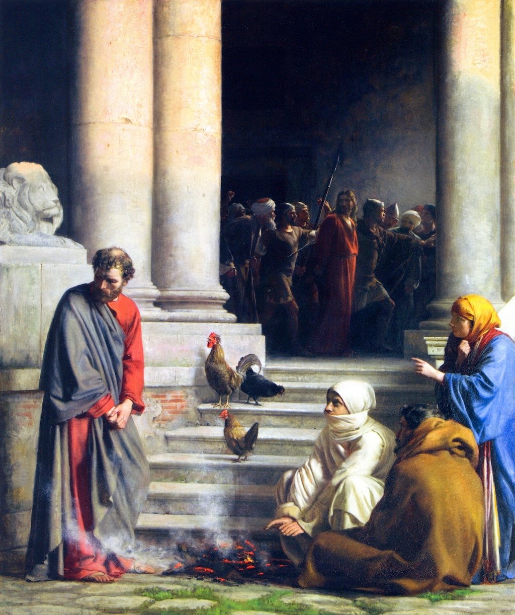 Verleugnung Jesu durch Petrus tekijältä Carl Heinrich Bloch