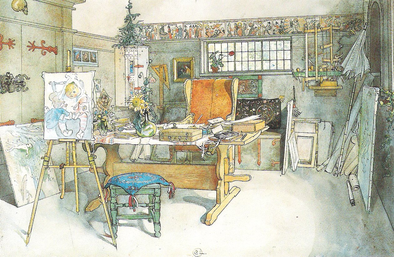 Ateljén, ena hälften tekijältä Carl Larsson