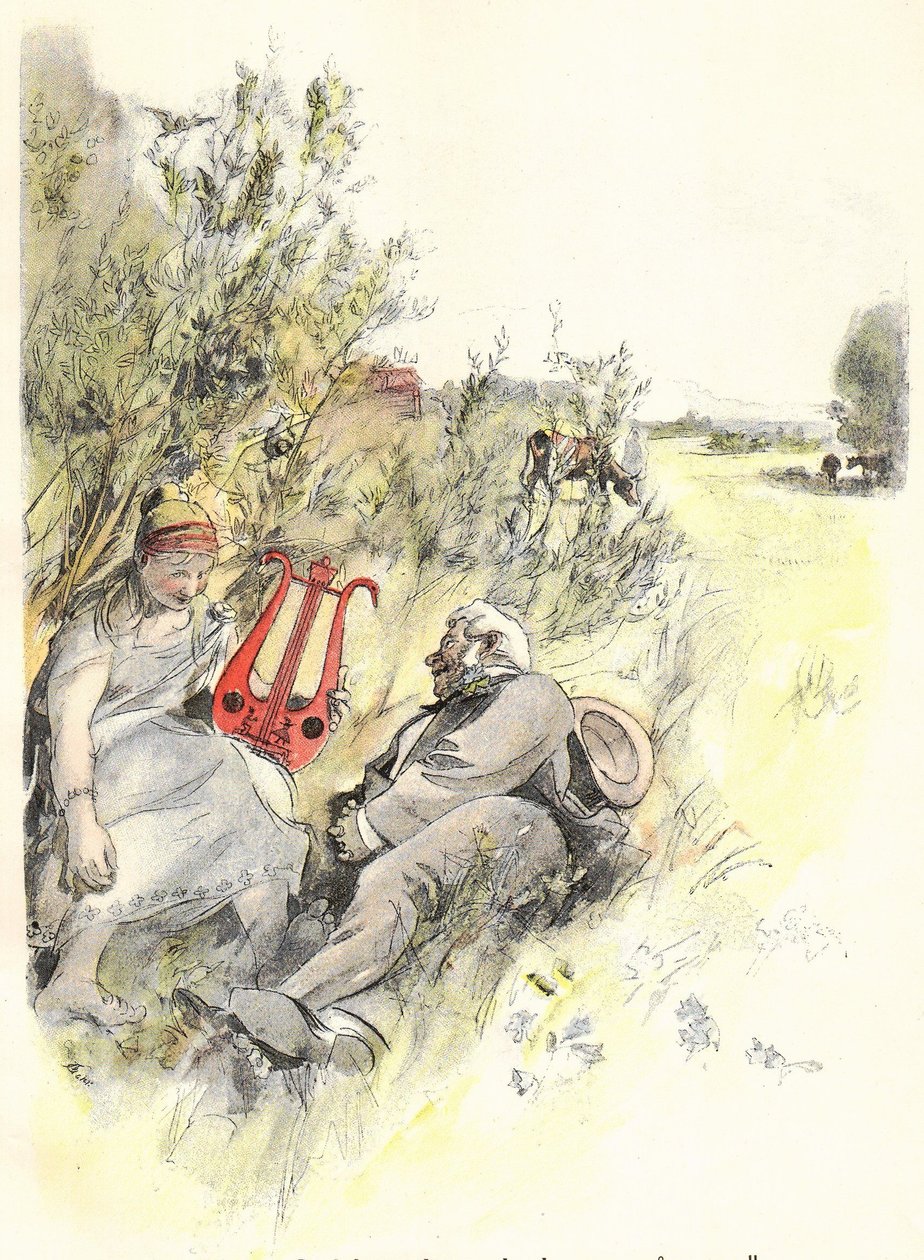 Elias Sehlstedt ja hans sångmö tekijältä Carl Larsson