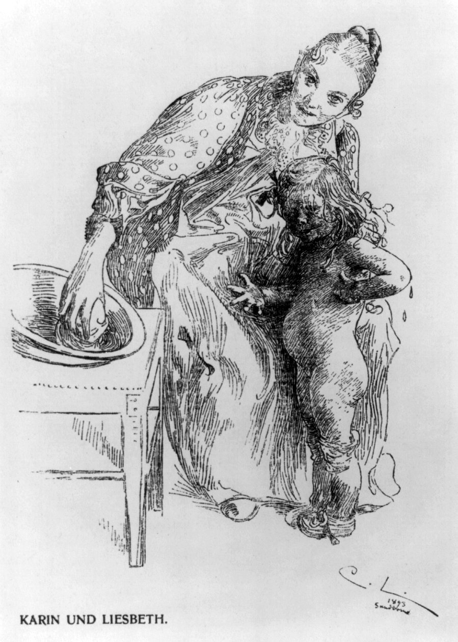 Karin ja Liesbeth tekijältä Carl Larsson