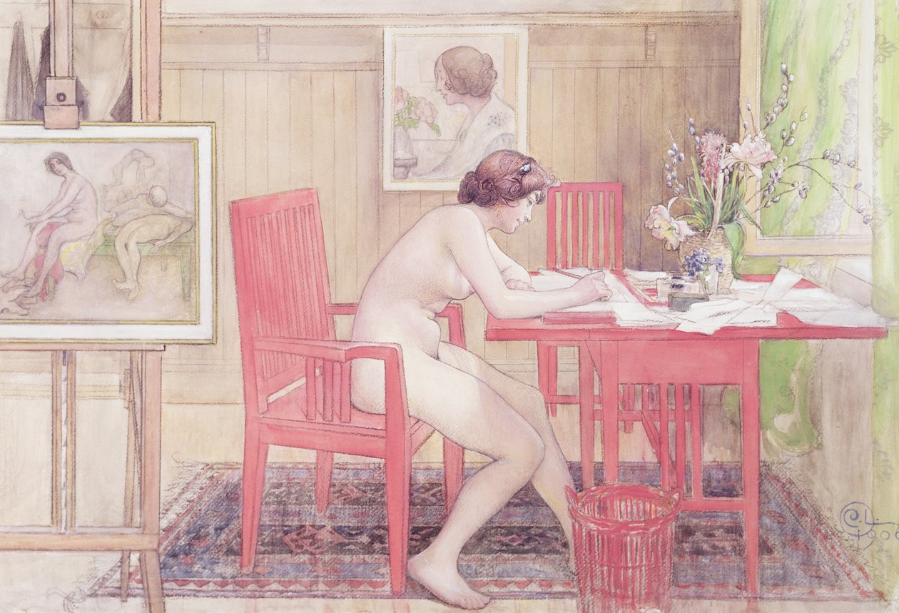 Mallinkirjoituspostikortit, 1906 tekijältä Carl Larsson