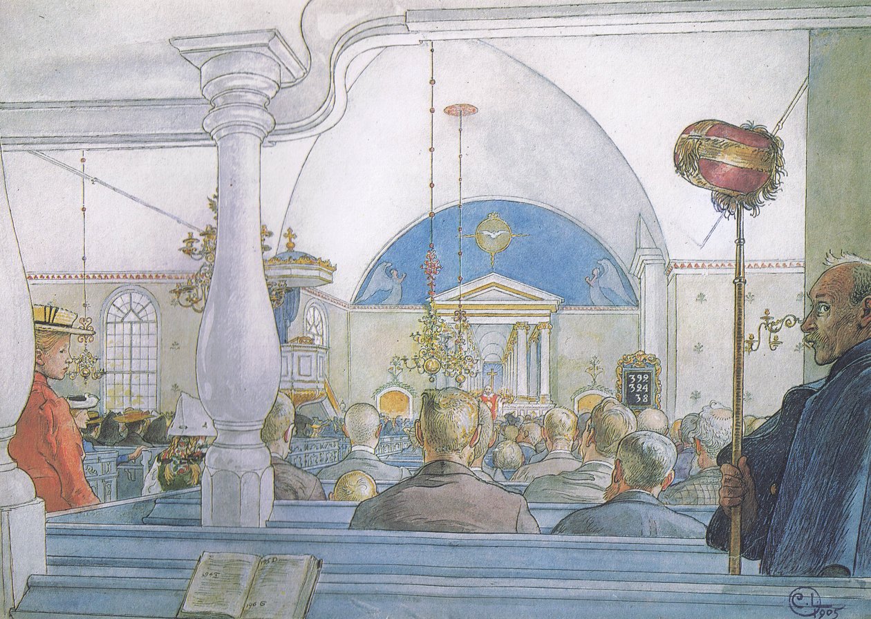Kirkkomme Sundbornissa tekijältä Carl Larsson