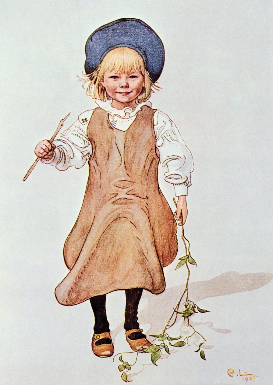 Nuoren tytön muotokuva, 1903 tekijältä Carl Larsson