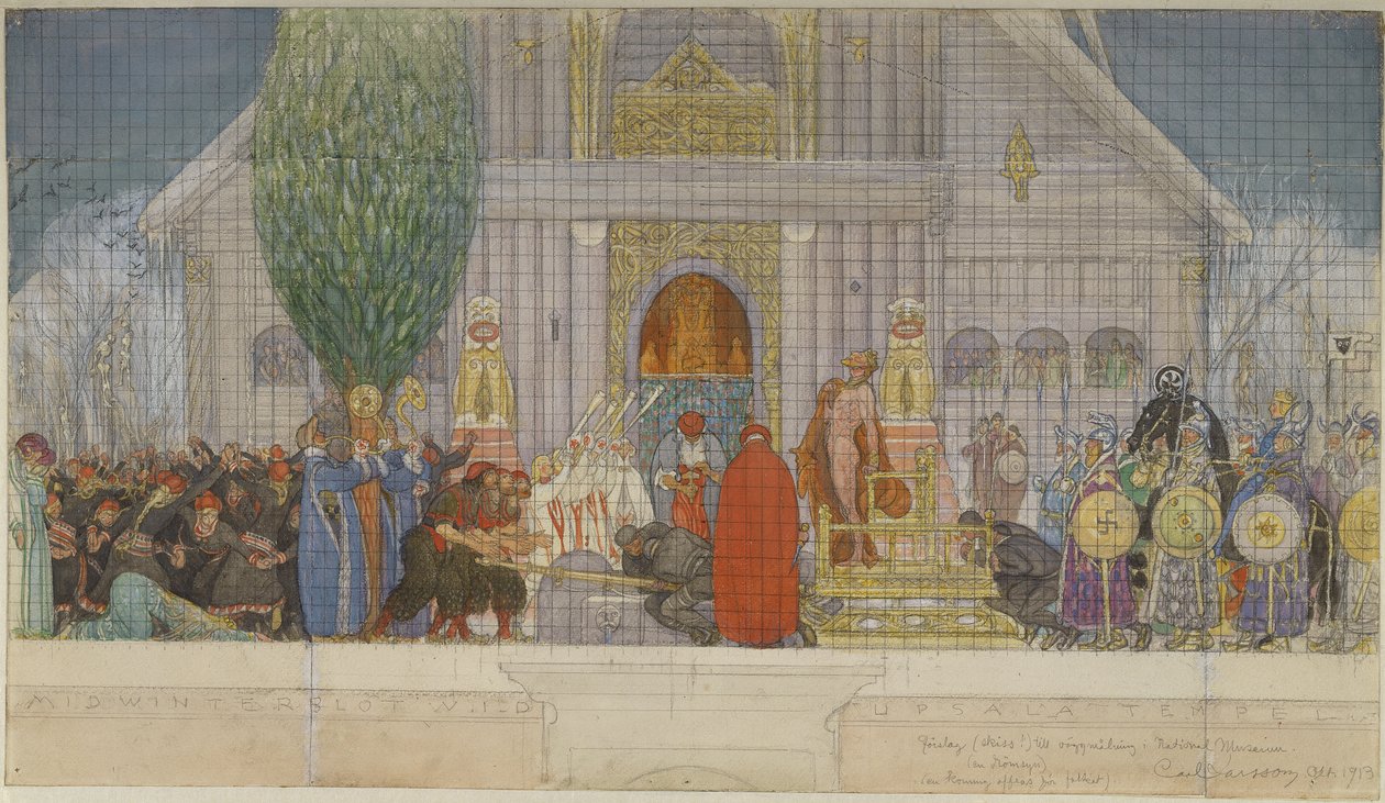 Valmisteleva luonnos keskitalven uhriin tekijältä Carl Larsson