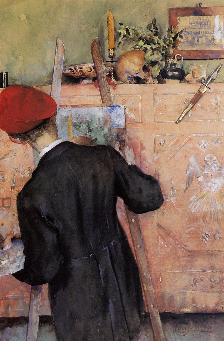 Asetelma maalari tekijältä Carl Larsson