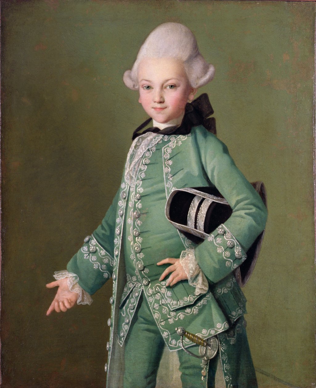 Kreivi Bobrinskyn (1762-1813) muotokuva lapsena, 1769 tekijältä Carl Ludwig Christinek