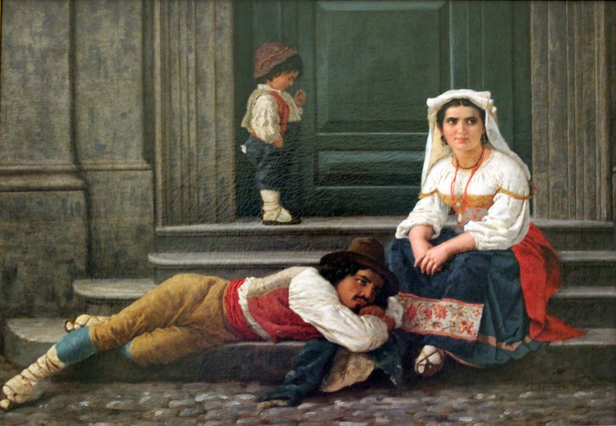 Italialainen Hirtenfamilie tekijältä Carl Ludwig Jessen