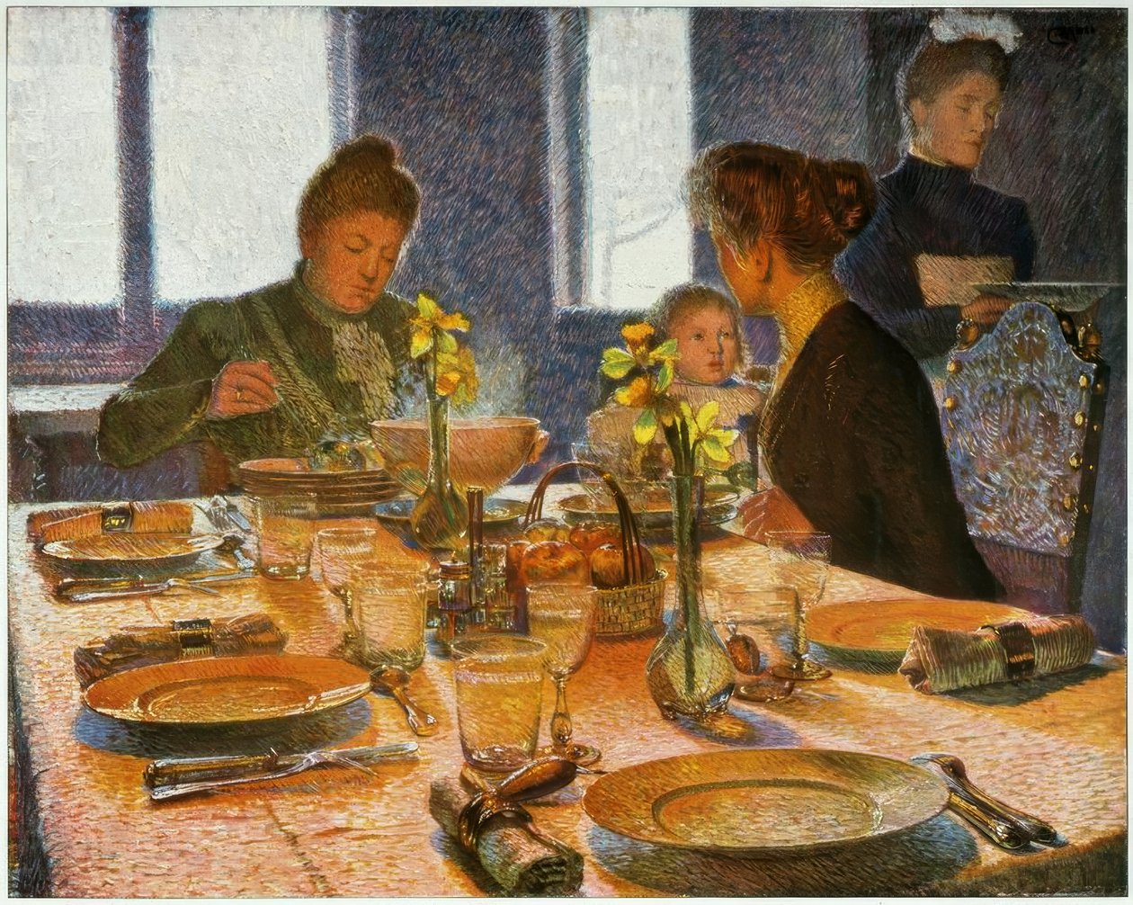Beim Frühstück tekijältä Carl Moll