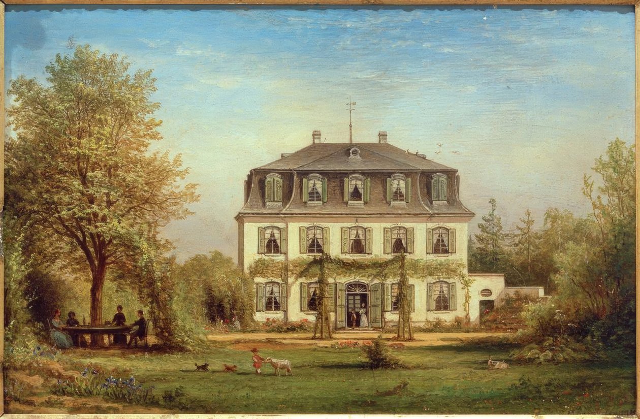 C. Morgenstern, Gartenhaus d. Bankiers-Familie Bansa, Sachsenh. tekijältä Carl Morgenstern
