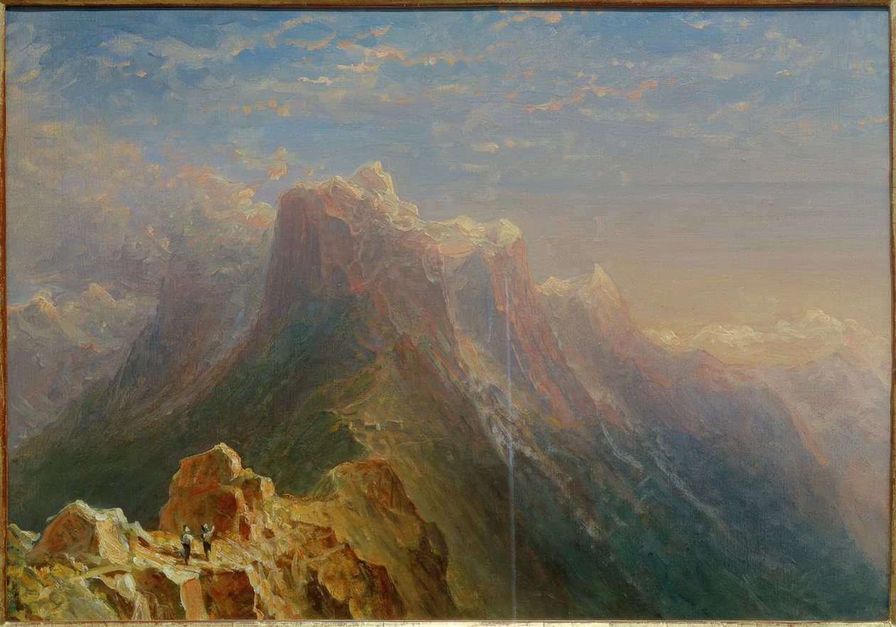 C. Morgenstern, Hochgebirgslandschaft (Gemmipass (?) ) tekijältä Carl Morgenstern