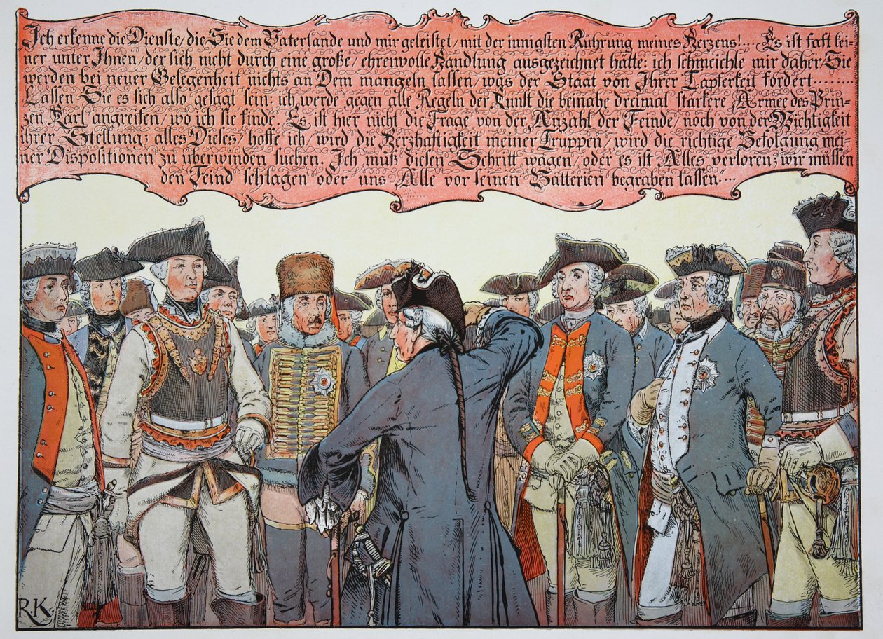 Ennen Leuthenin taistelua, 3. joulukuuta 1757 tekijältä Carl Röchling