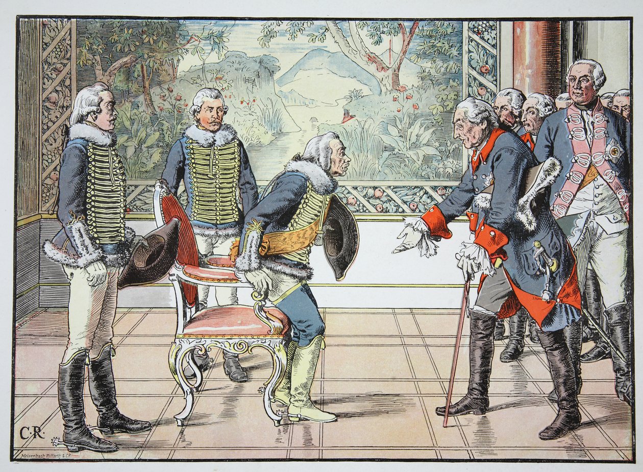 Frederick Suuri ja 85-vuotias Zieten, 1784 tekijältä Carl Röchling