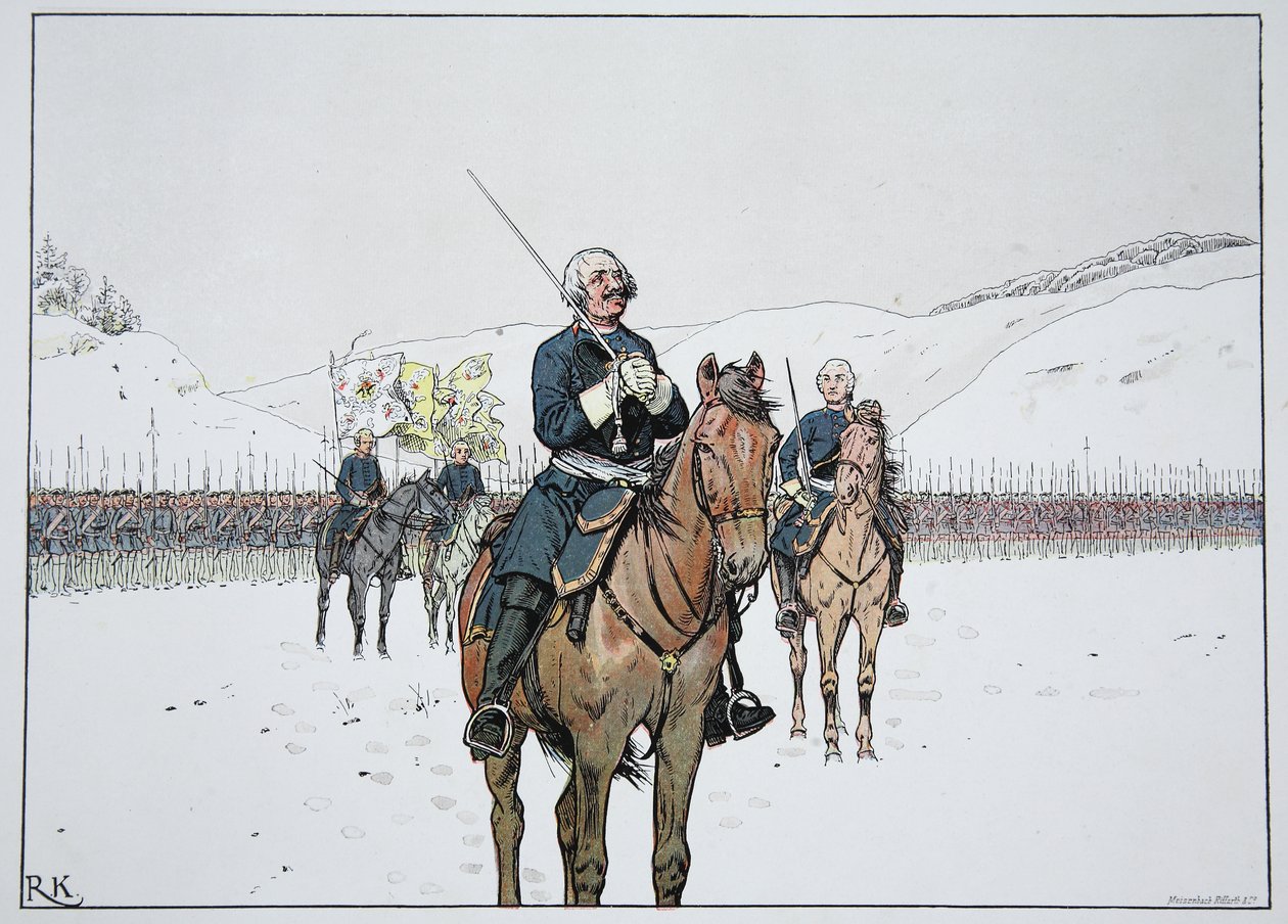 Kesselsdorfin taistelun vanhan Dessauerin rukous, 15. joulukuuta 1745 tekijältä Carl Röchling