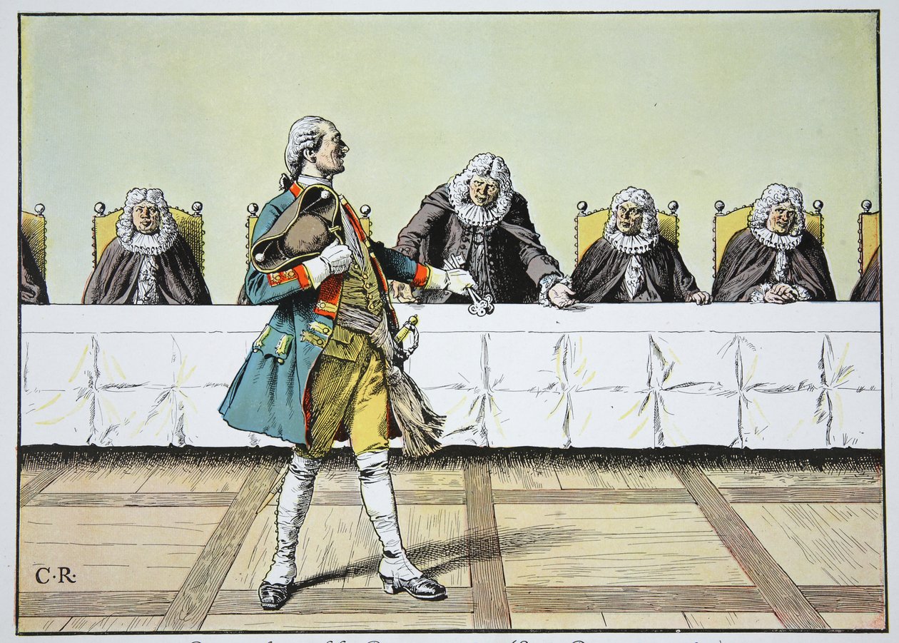 Diplomaattinen Burgermeister, joulukuun lopussa 1740 tekijältä Carl Röchling