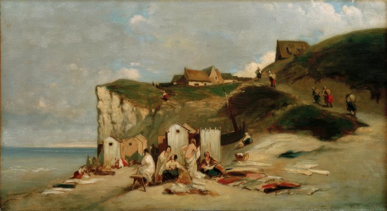 Badende Frauen am Meer bei Dieppe tekijältä Carl Spitzweg