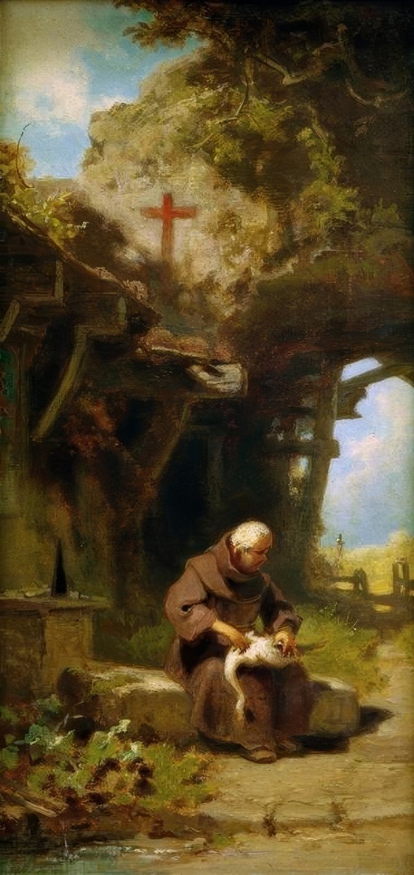 Eine Gans räjähdysfender Einsiedler tekijältä Carl Spitzweg