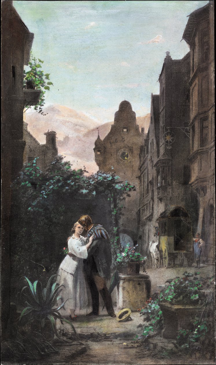 Hyvästi, 1855 tekijältä Carl Spitzweg