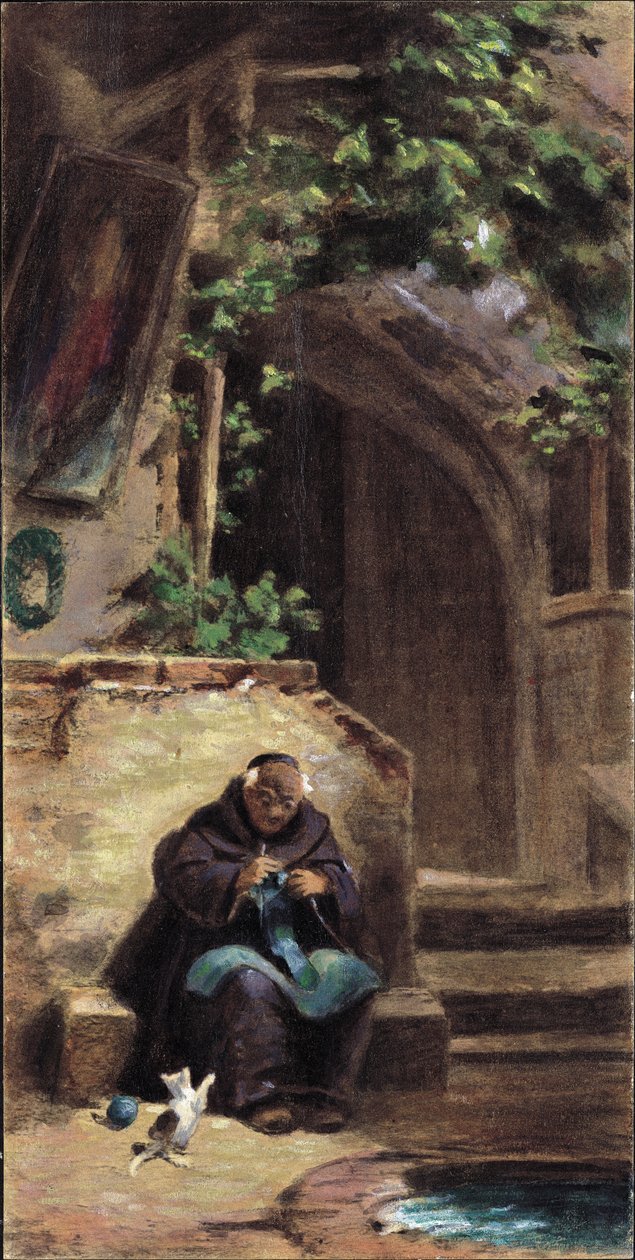 Knitting Monk tekijältä Carl Spitzweg