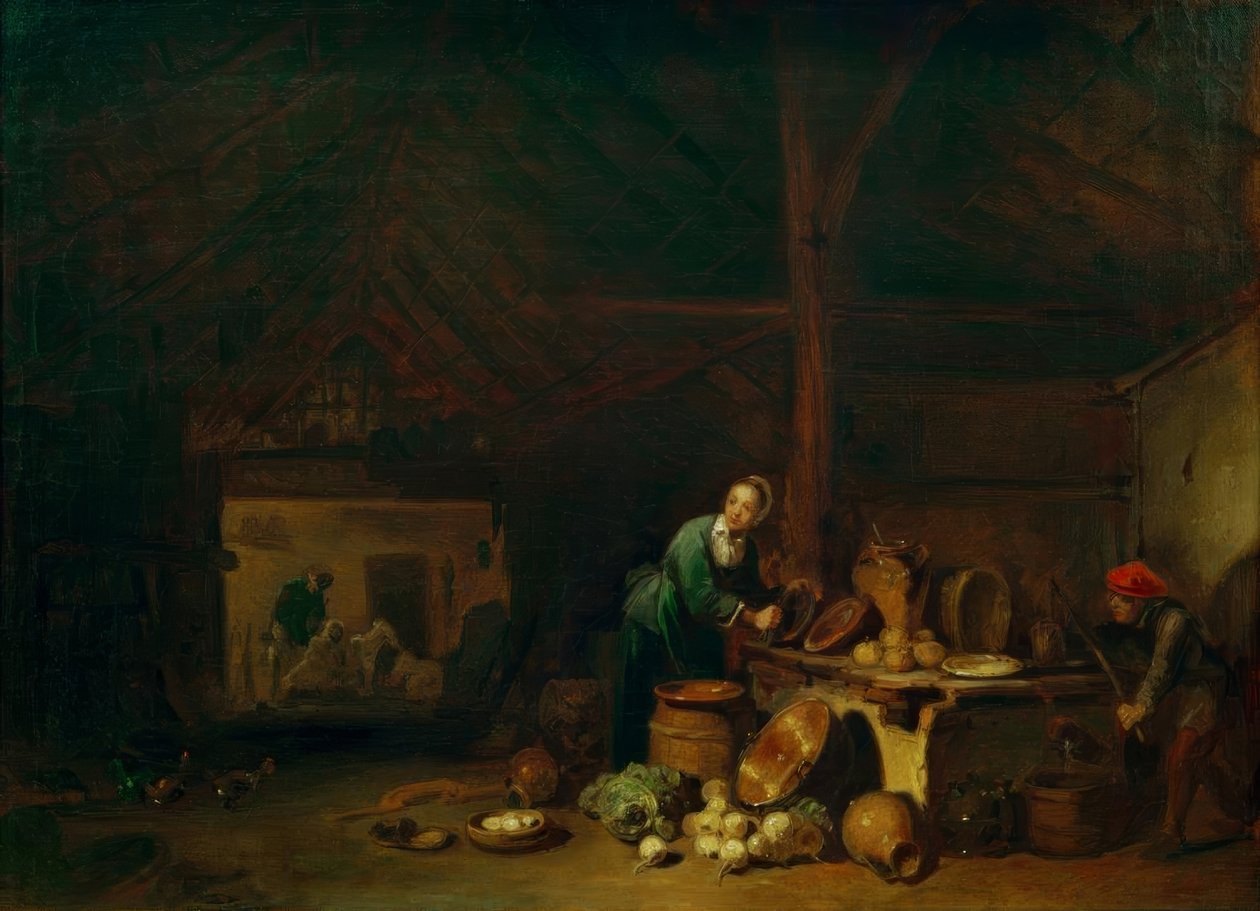 Kücheninterieur tekijältä Carl Spitzweg