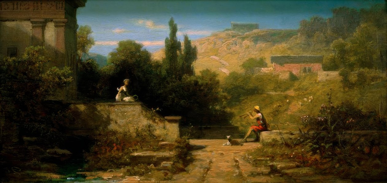 Shawm puhaltava paimen tekijältä Carl Spitzweg