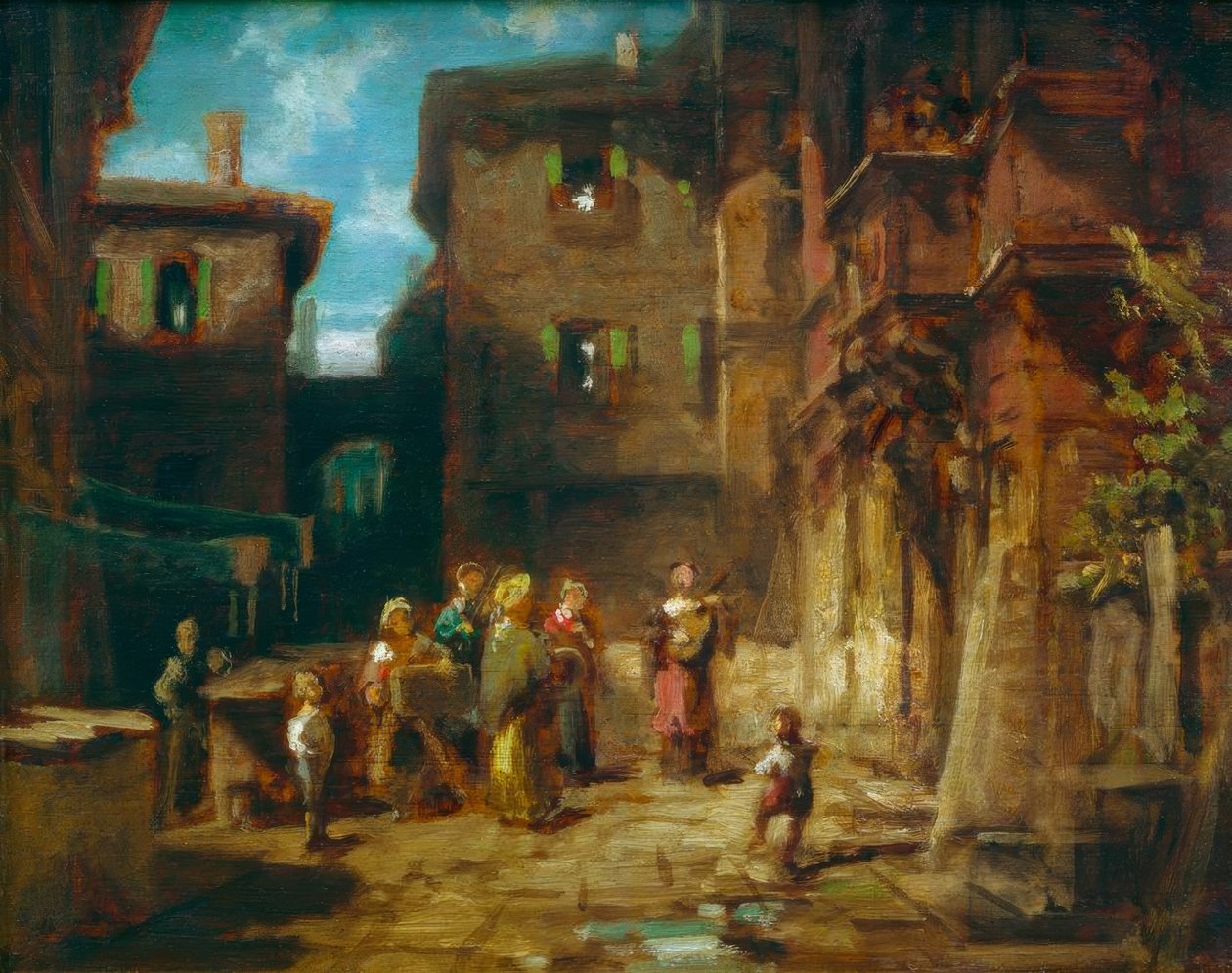 Straßenmusikanten tekijältä Carl Spitzweg