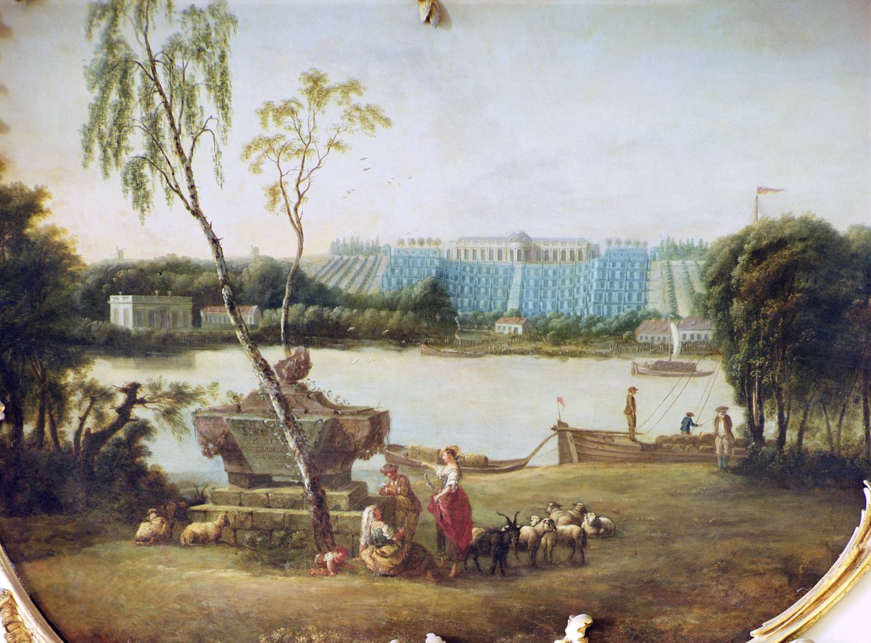 Terassien rakentaminen Schloss Sanssoucissa, 1747 tekijältä Carl Sylva Dubois