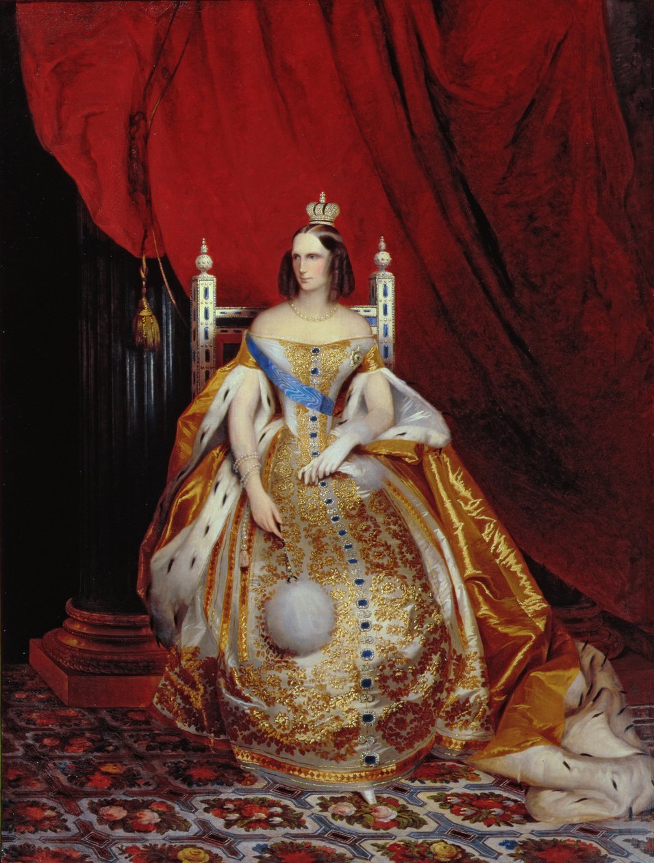 Tsaari Nikolai I:n vaimon Alexandra Fjodorovnan (1872-1918) muotokuva tekijältä Carl Timoleon von Neff