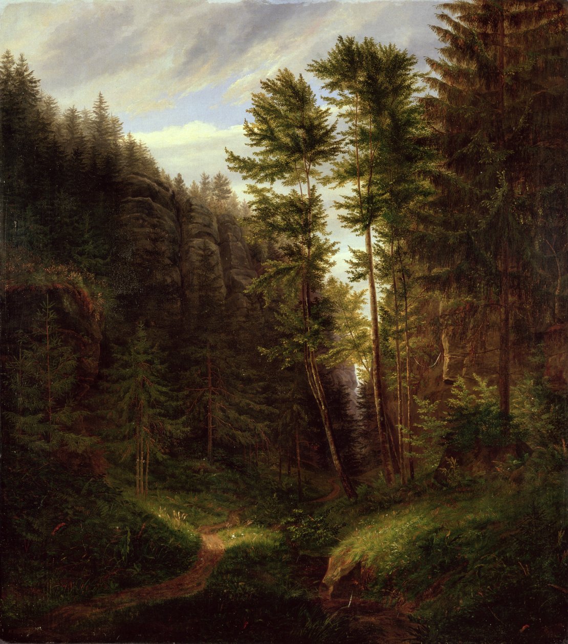Raivous Uttenwaldin alueella, 1820 tekijältä Carl Wilhelm Goetzloff