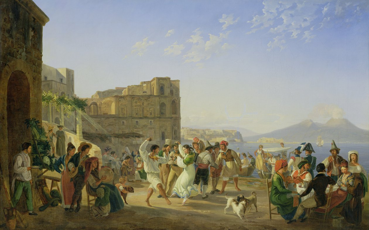 Italian tanssi, Napoli, 1836 tekijältä Carl Wilhelm Goetzloff